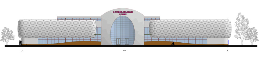 Здание фехтовального центра по ул. Воинская в Октябрьском районе г. Новосибирска
